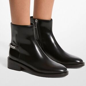 MICHAEL Michael Kors Black Carlisle Leather Bootie, 8.5